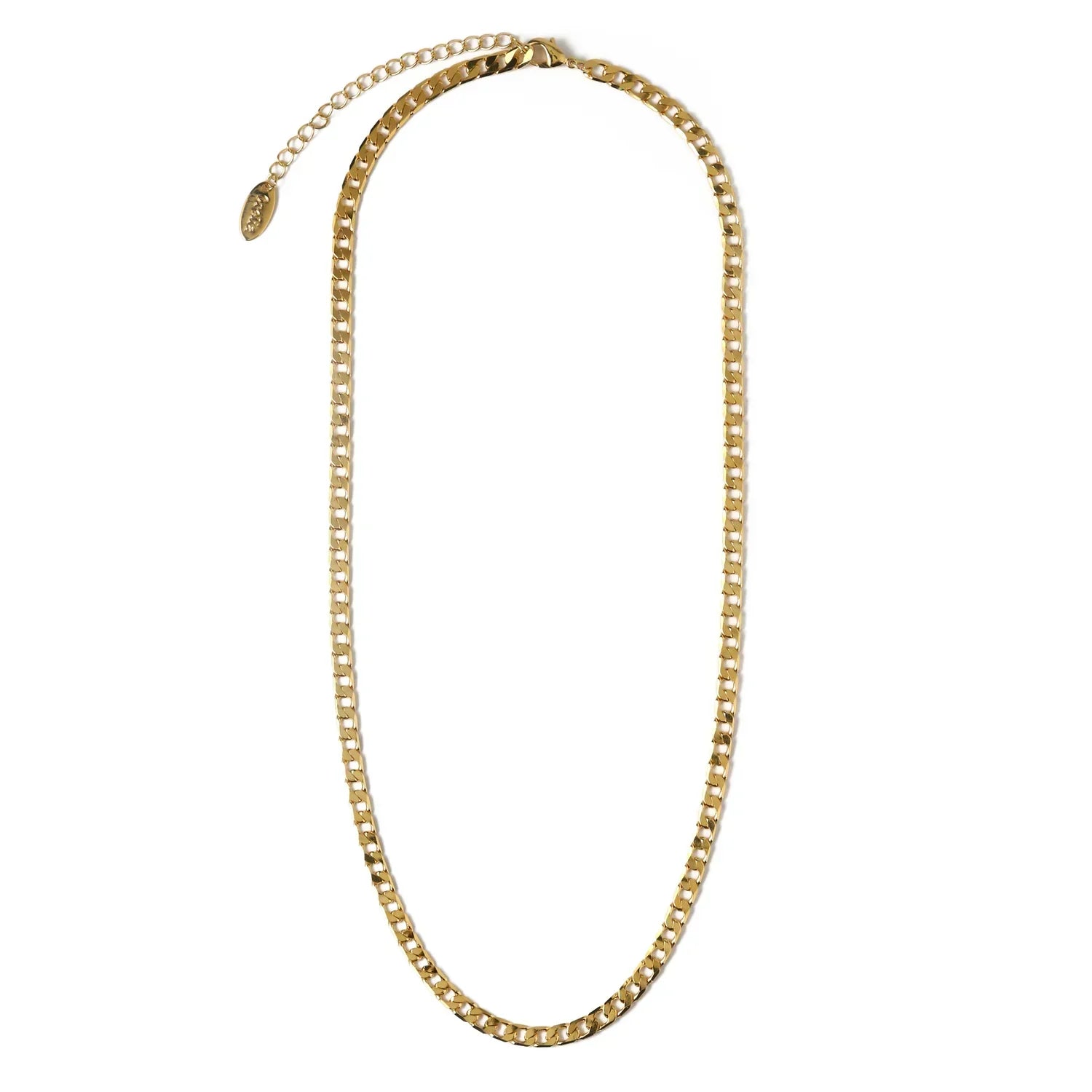 Flat Link Curb Chain Necklace ｜ ネックレス・ゴールド