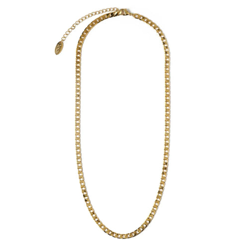 Flat Link Curb Chain Necklace ｜ ネックレス・ゴールド