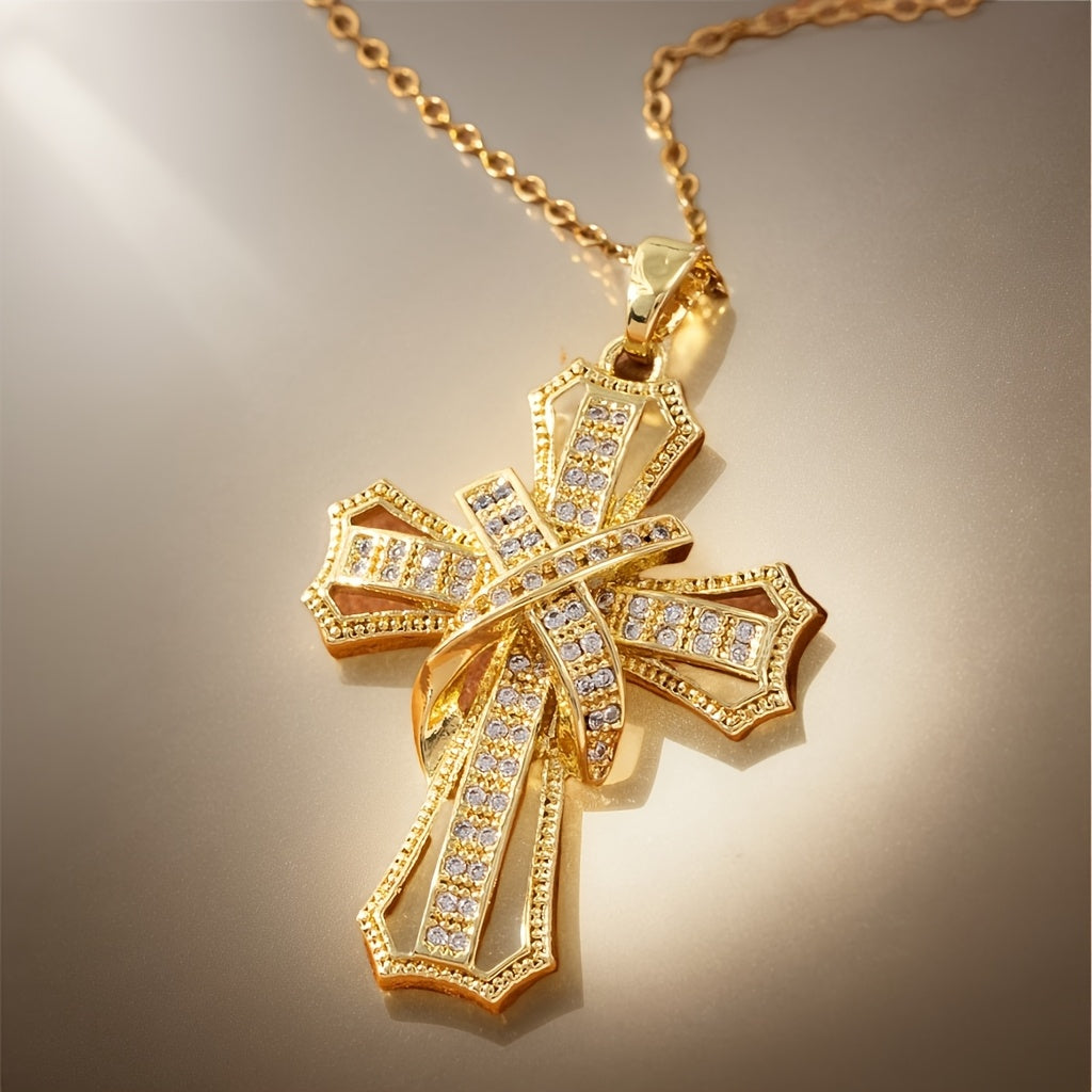 Radiant Cross Pendant Necklace ｜ クロスネックレス・ゴールド