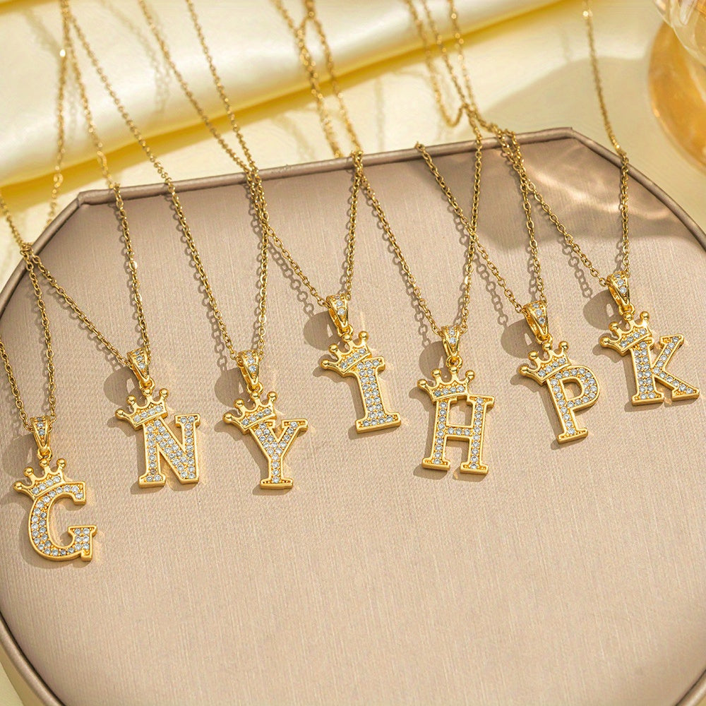 Initial Crown Necklace ｜ イニシャルネックレス・ゴールド