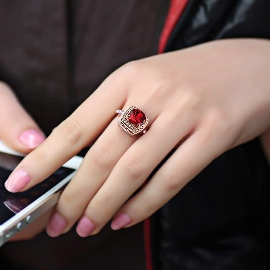 Ruby Halo Statement Ring ｜ ルビーリング・ローズゴールド