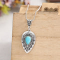 Arlisse Turquoise Teardrop Necklace ｜ ネックレス・ホワイトゴールド