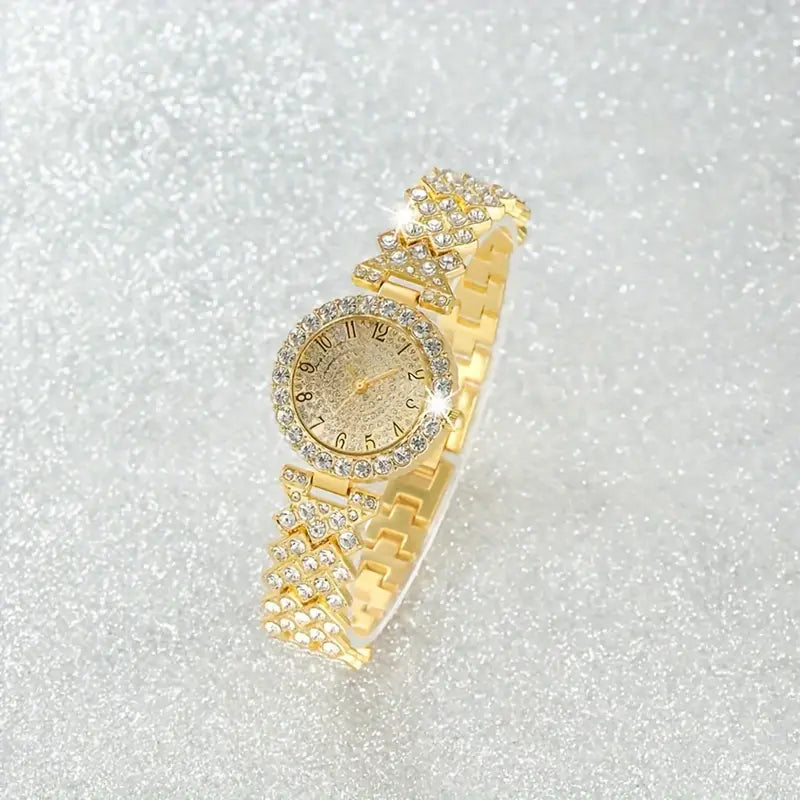 Luxe Radiance Gold Watch & Bracelet Set ｜ ジュエリーセット・ゴールド