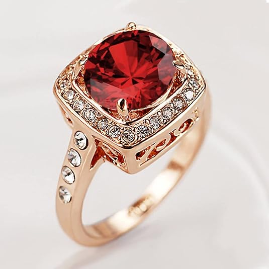 Ruby Halo Statement Ring ｜ ルビーリング・ローズゴールド