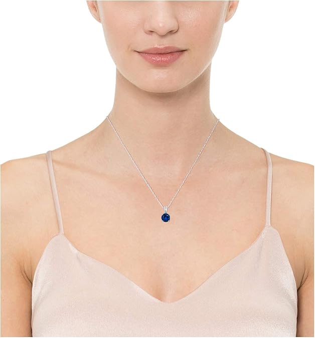 Round Cut Sapphire Necklace ｜ ネックレス・ホワイトゴールド