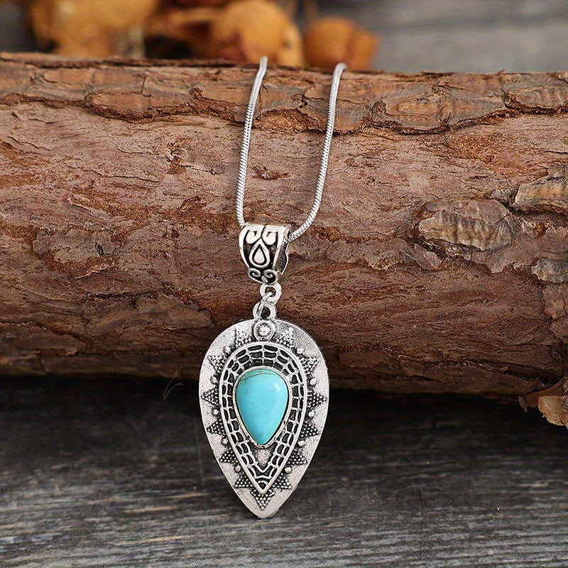 Arlisse Turquoise Teardrop Necklace ｜ ネックレス・ホワイトゴールド