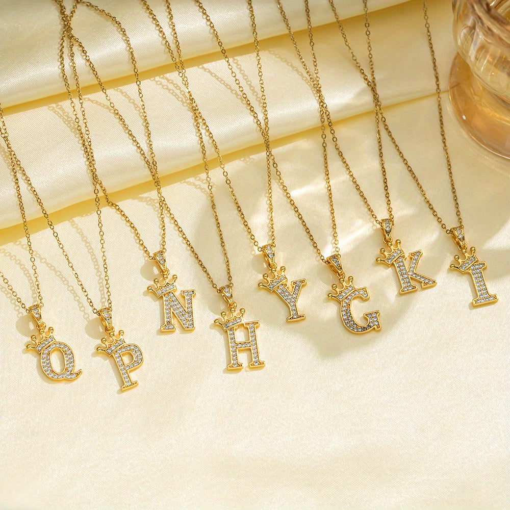 Initial Crown Necklace ｜ イニシャルネックレス・ゴールド
