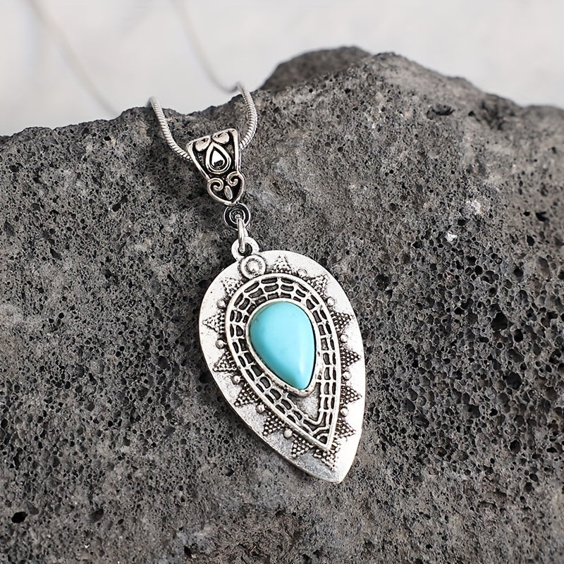 Arlisse Turquoise Teardrop Necklace ｜ ネックレス・ホワイトゴールド