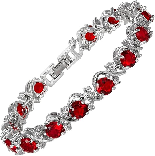 Ruby Vine Tennis Bracelet ｜ テニスブレスレット・ホワイトゴールド