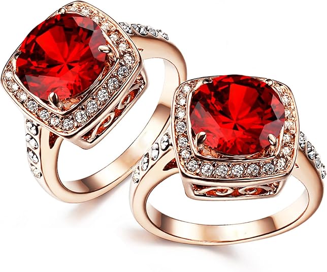 Ruby Halo Statement Ring ｜ ルビーリング・ローズゴールド