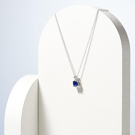 Round Cut Sapphire Necklace ｜ ネックレス・ホワイトゴールド