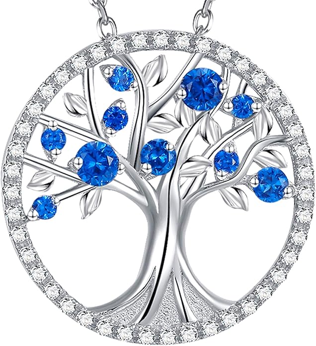 Tree of Life Sapphire Necklace ｜ ネックレス・ホワイトゴールド