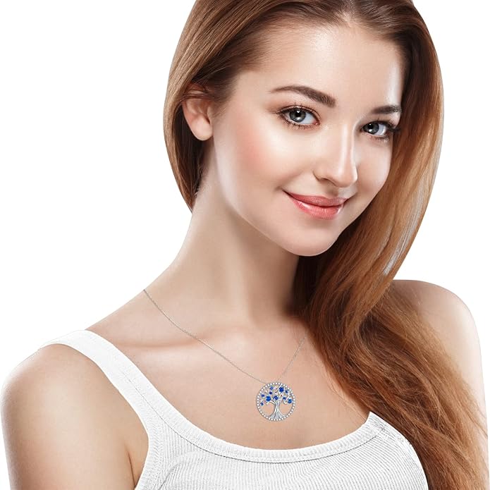 Tree of Life Sapphire Necklace ｜ ネックレス・ホワイトゴールド