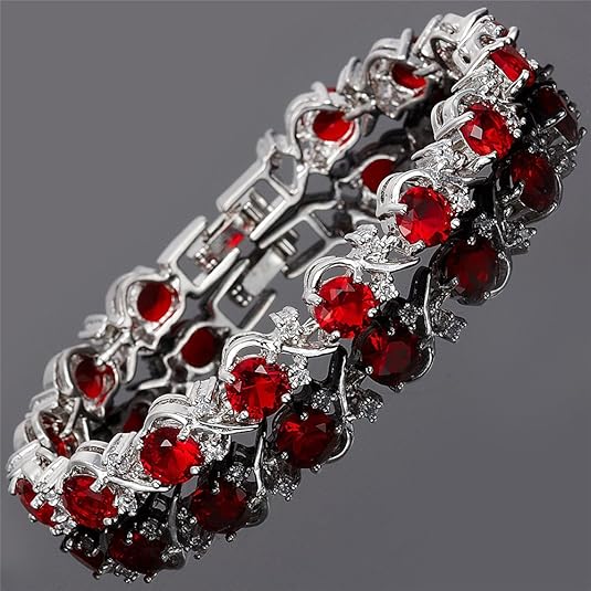 Ruby Vine Tennis Bracelet ｜ テニスブレスレット・ホワイトゴールド