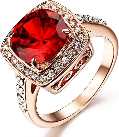 Ruby Halo Statement Ring ｜ ルビーリング・ローズゴールド