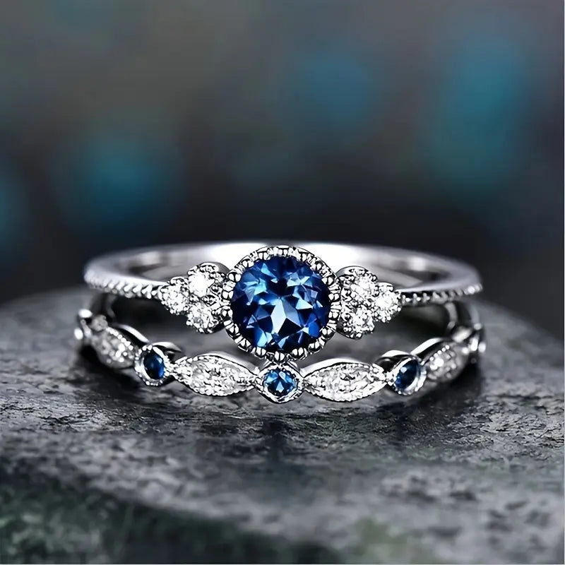 Sapphriel Crown Ring Set ｜ リングセット・ホワイトゴールド
