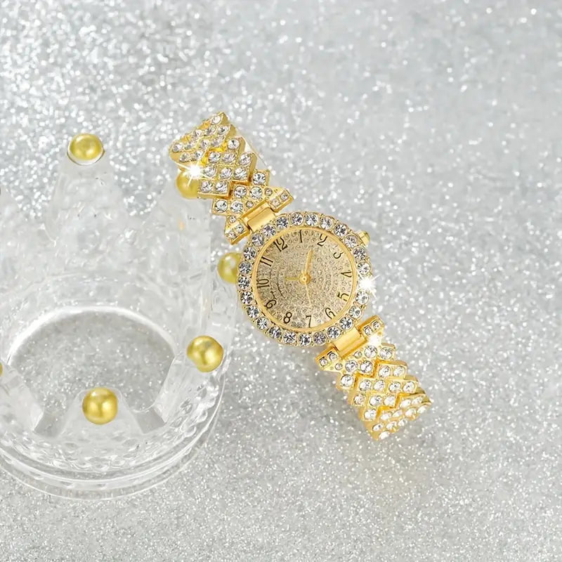 Luxe Radiance Gold Watch & Bracelet Set ｜ ジュエリーセット・ゴールド