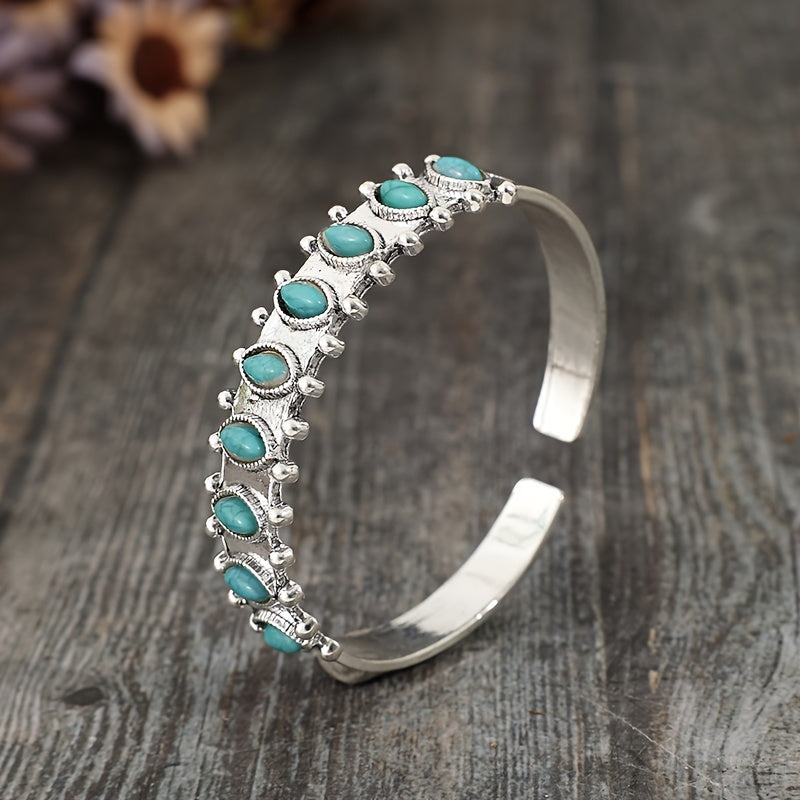 Azmira Turquoise Cuff Bracelet ｜ バングル・ホワイトゴールド