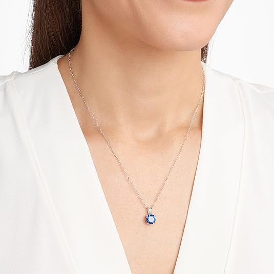 Round Cut Sapphire Necklace ｜ ネックレス・ホワイトゴールド