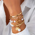 Chic Gold 4-Piece Bracelet Set ｜ ブレスレットセット・ゴールド