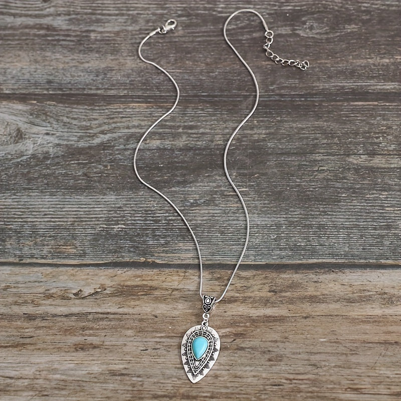 Arlisse Turquoise Teardrop Necklace ｜ ネックレス・ホワイトゴールド