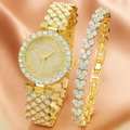 Luxe Radiance Gold Watch & Bracelet Set ｜ ジュエリーセット・ゴールド