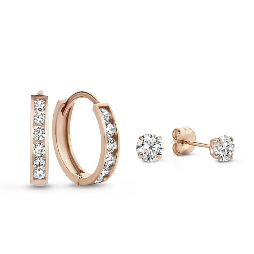 Dara Brillane Stone Earrings Set ｜ ピアス・ゴールド