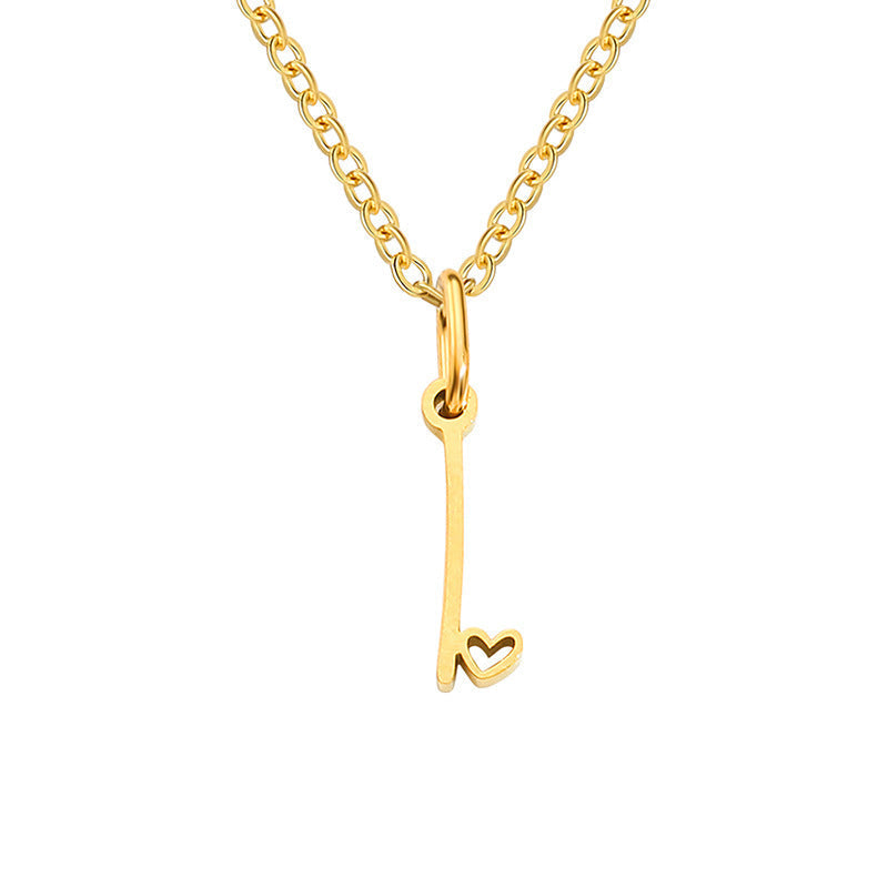 Heart Initial Necklace ｜ イニシャルネックレス・ゴールド