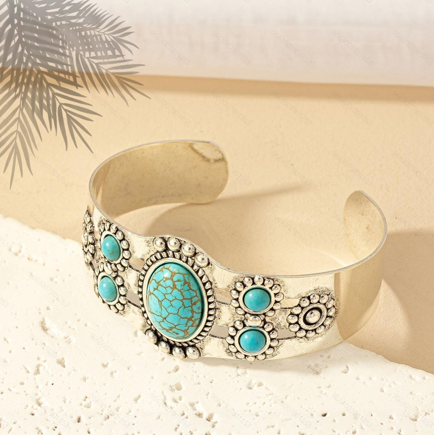Seren Turquoise Cuff Bracelet ｜ バングル・ホワイトゴールド