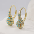 Valenne Turquoise Cluster Earrings ｜ ピアス・ゴールド