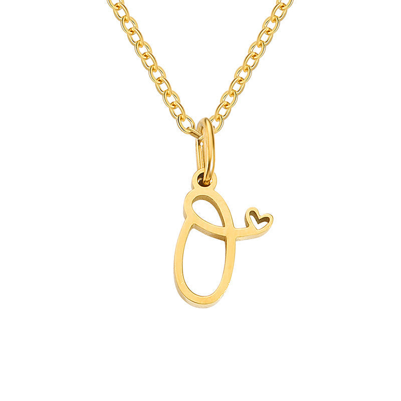 Heart Initial Necklace ｜ イニシャルネックレス・ゴールド