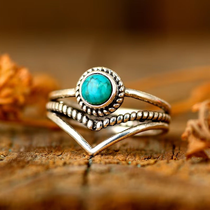 Velora Turquoise Beaded Ring ｜ リング・ゴールド
