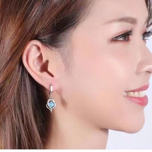 Eclipse Heart Drop Earrings ｜ ドロップピアス・ホワイトゴールド