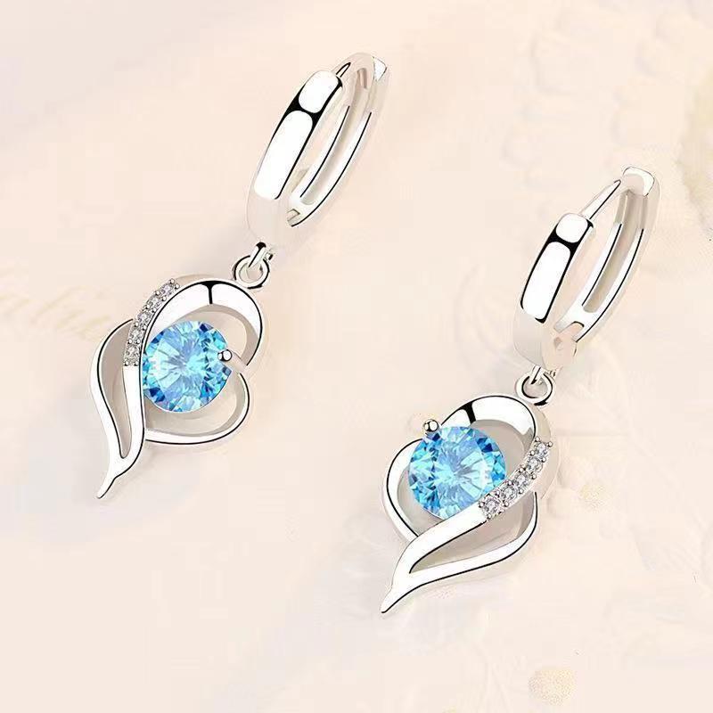 Eclipse Heart Drop Earrings ｜ ドロップピアス・ホワイトゴールド
