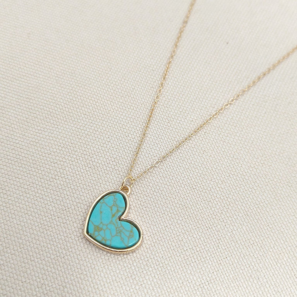 Turquoise Love Necklace ｜ ネックレス・ゴールド