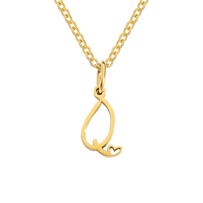 Heart Initial Necklace ｜ イニシャルネックレス・ゴールド