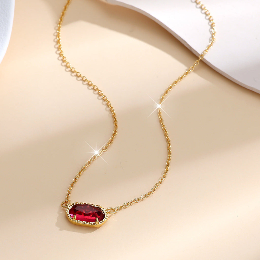 Classic Oval Ruby Necklace ｜ ネックレス・ゴールド