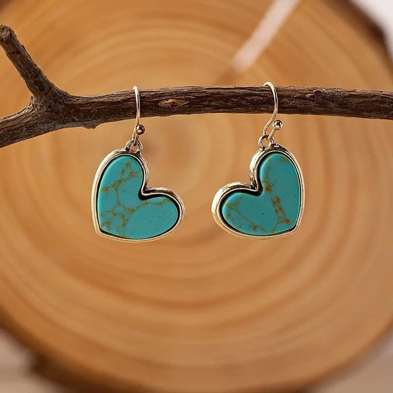 Turquoise Love Earrings ｜ ピアス・ローズゴールド