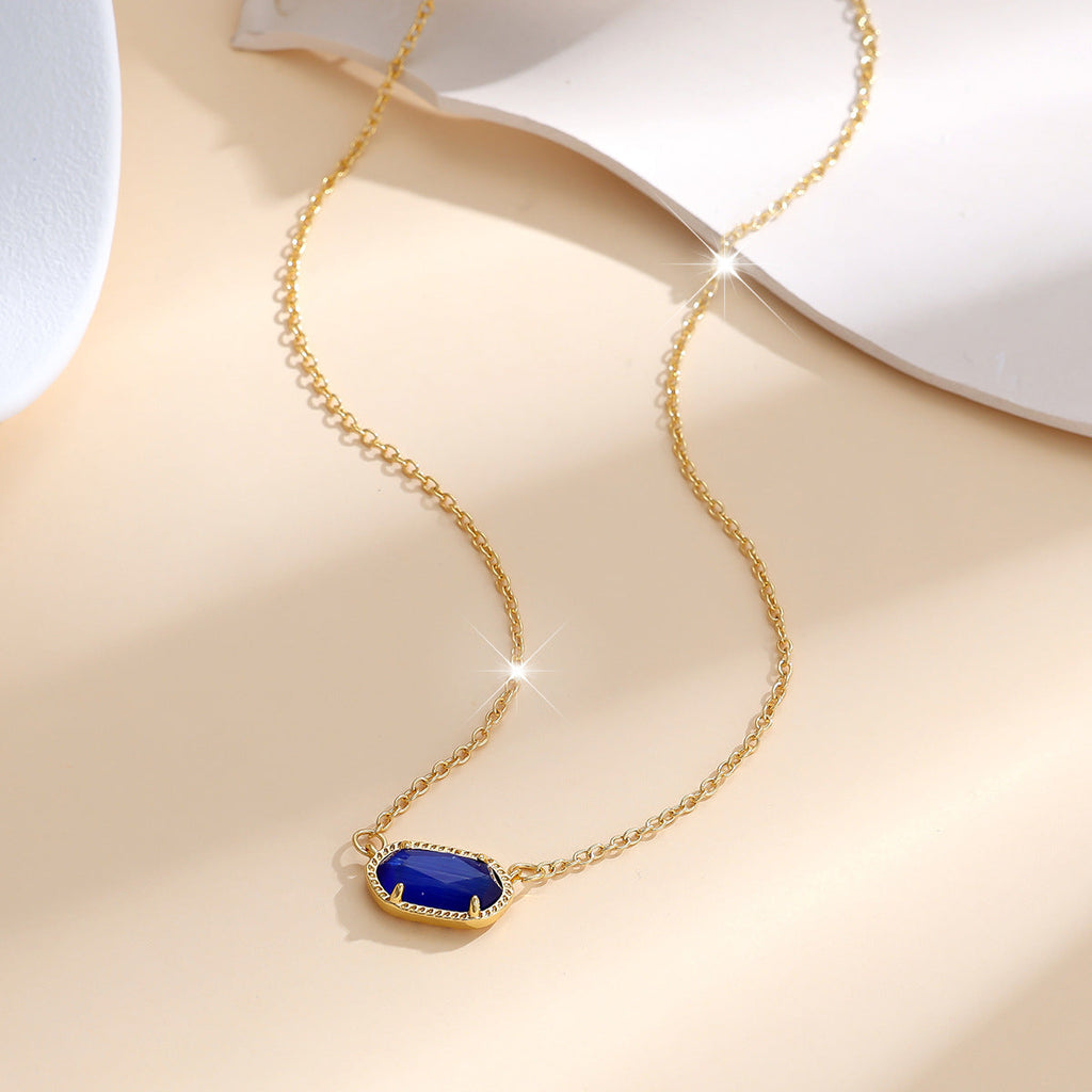 Classic Oval Sapphire Necklace ｜ ネックレス・ゴールド