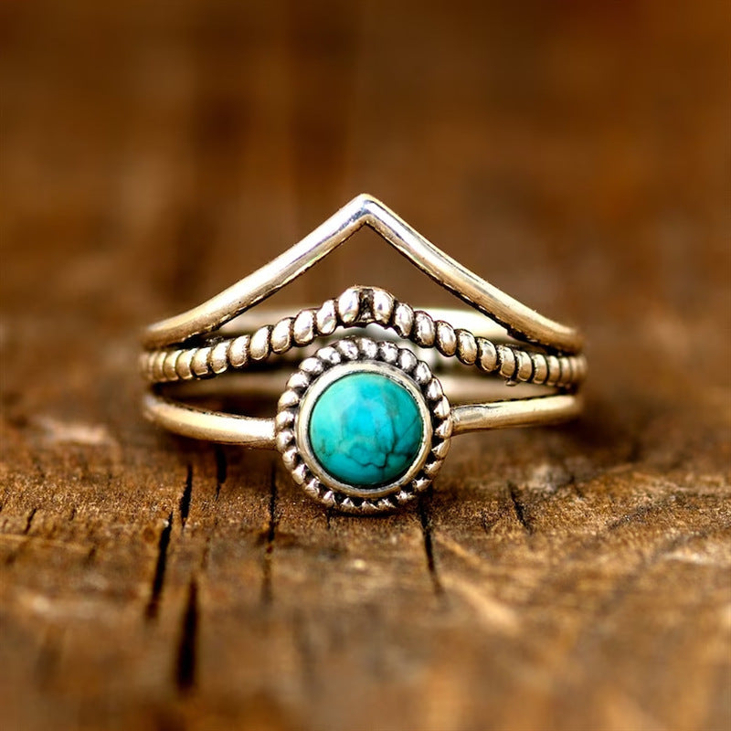 Velora Turquoise Beaded Ring ｜ リング・ゴールド