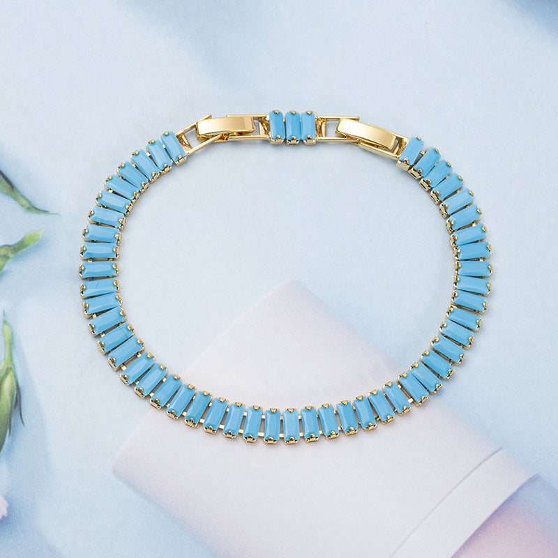 Turquoise Vertéa Tennis Bracelet ｜ テニスブレスレット・ゴールド