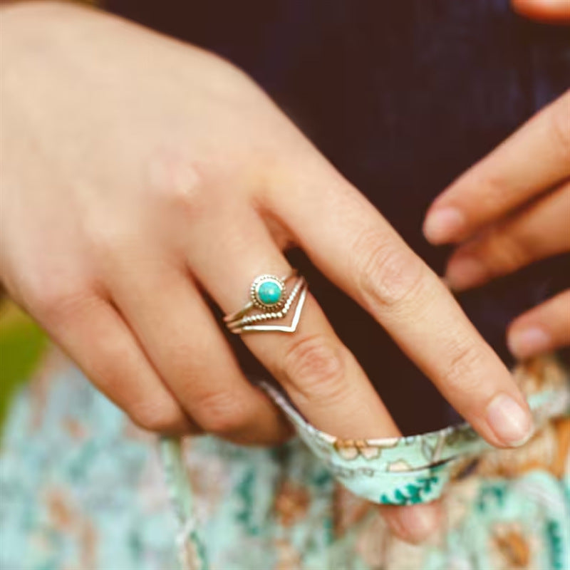 Velora Turquoise Beaded Ring ｜ リング・ゴールド