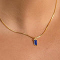 Minimalist Sapphire Pendant Necklace ｜ ペンダントネックレス・ホワイトゴールド