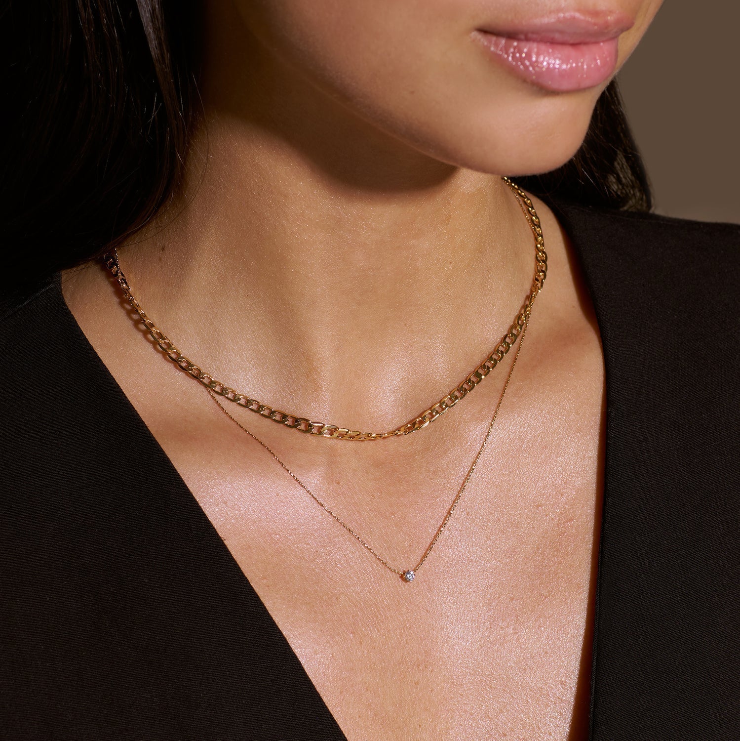 Flat Link Curb Chain Necklace ｜ ネックレス・ゴールド