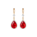 Ruby Teardrop Earrings ｜ ピアス・ローズゴールド