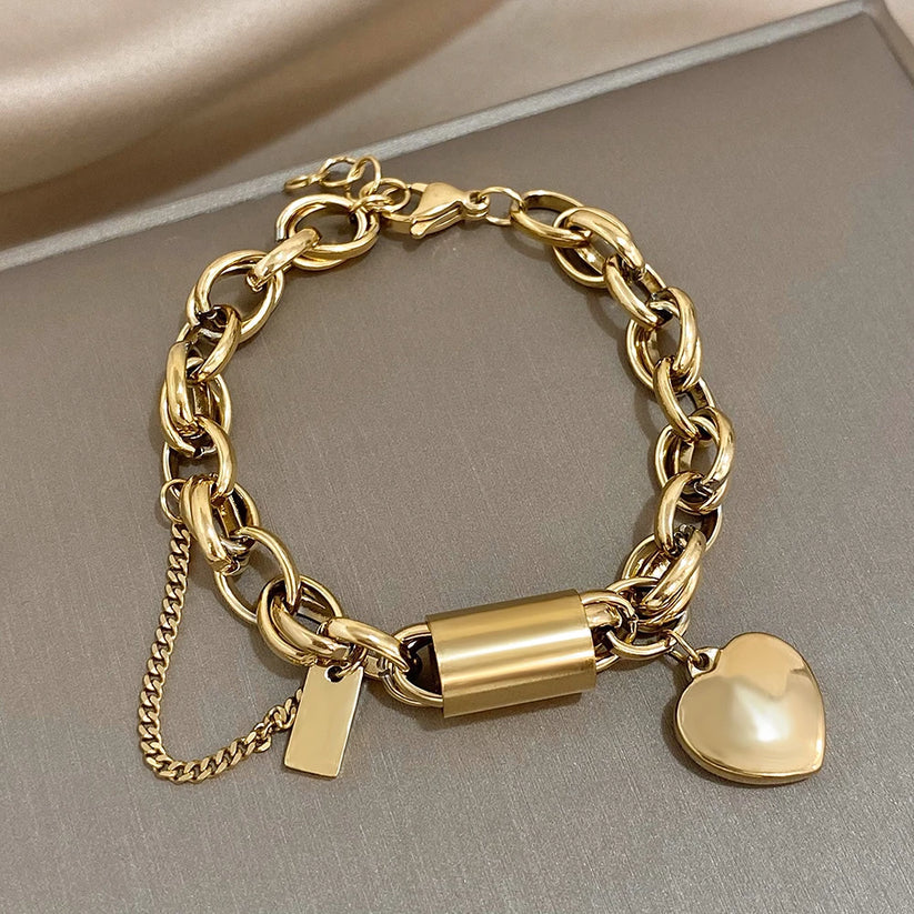 Heartened Chunky Bracelet ｜ ブレスレット・ゴールド