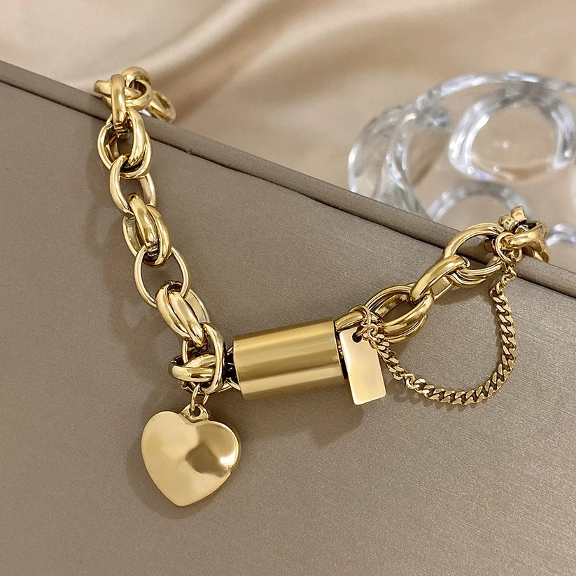 Heartened Chunky Bracelet ｜ ブレスレット・ゴールド