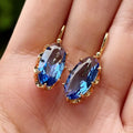 Golden Blue Bloom Earrings ｜ ピアス・ゴールド