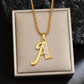 Crystal Accent Initial Necklace ｜ イニシャルネックレス・ゴールド