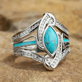 Turquoise Marquis Statement Ring ｜ リング・ホワイトゴールド
